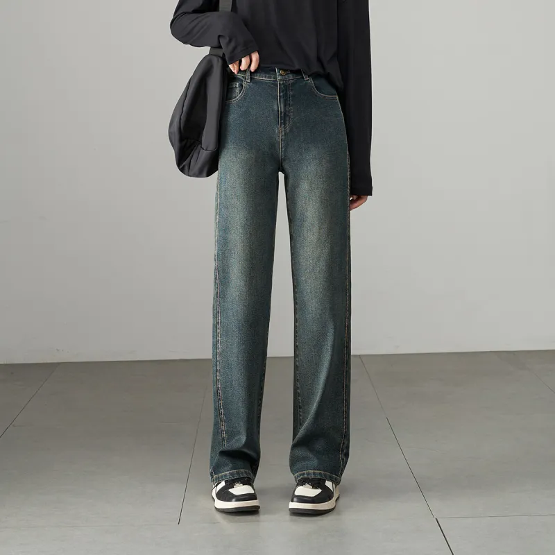 YALIDA Jeans Women's Vintage Blue-2