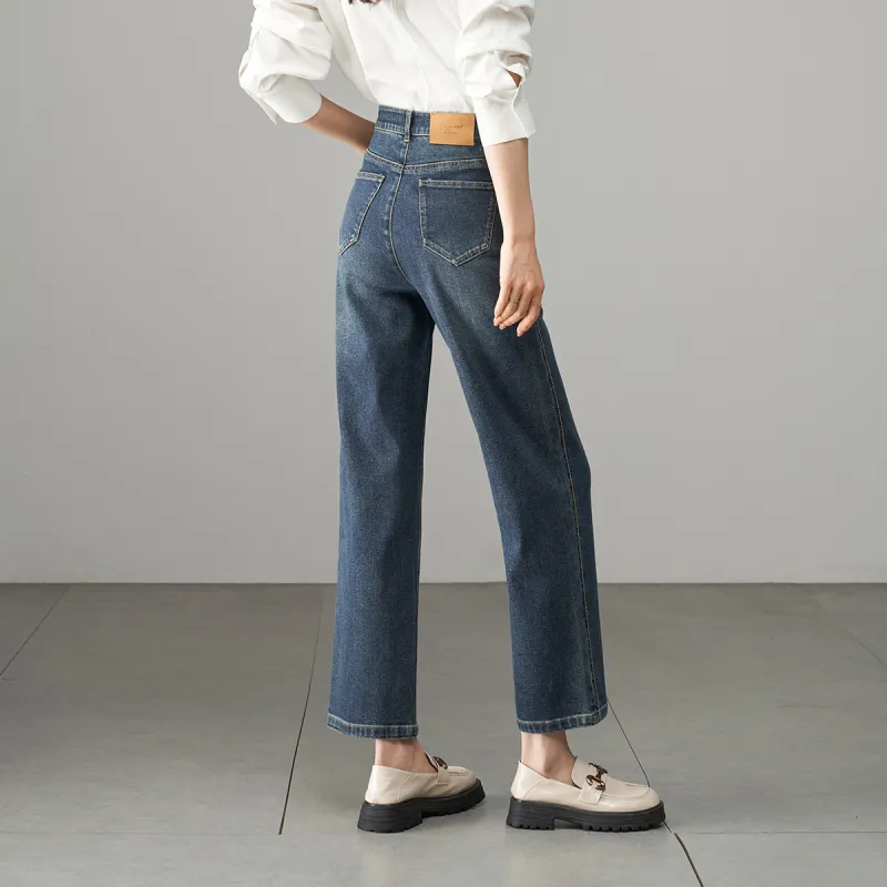 YALIDA Jeans Women's Vintage Blue-11