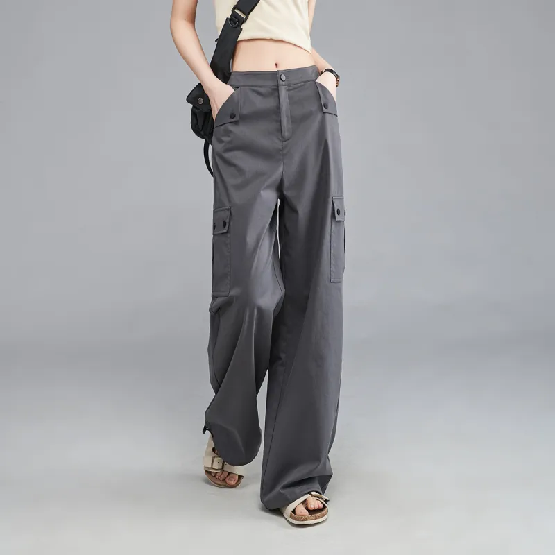 YALIDA Cargo Pants Women's Gray-3