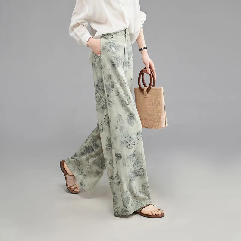 YALIDA Casual Pants Women's Green-4