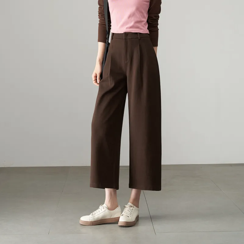 YALIDA Casual Pants Women's Cocoa Brown Coffee-5