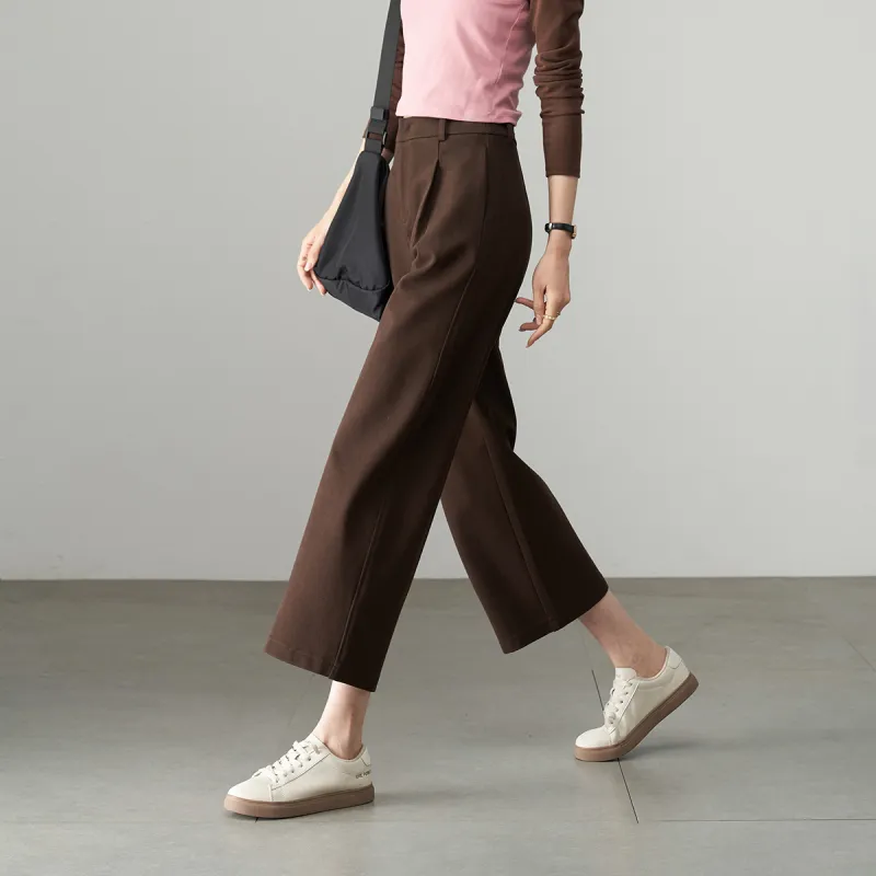 YALIDA Casual Pants Women's Cocoa Brown Coffee-3