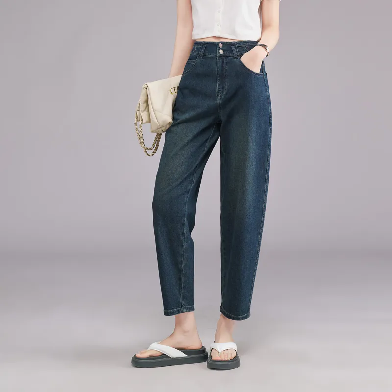 YALIDA Jeans Women's Gray Blue-2