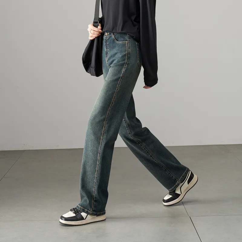 YALIDA Jeans Women's Vintage Blue-4