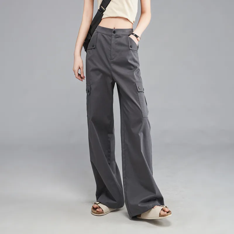 YALIDA Cargo Pants Women's Gray-2