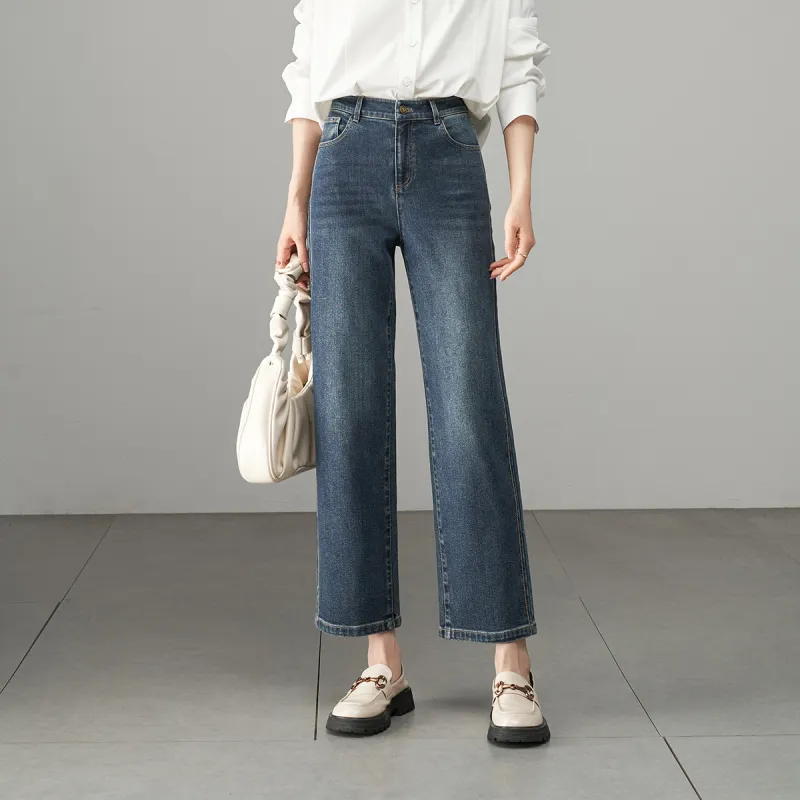 YALIDA Jeans Women's Vintage Blue-8