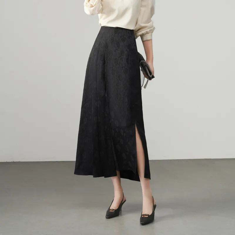 YALIDA Casual Long Skirts Women's Black-3
