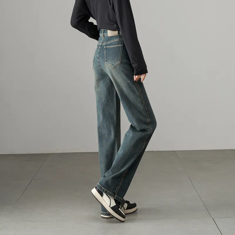 YALIDA Jeans Women's Vintage Blue-5