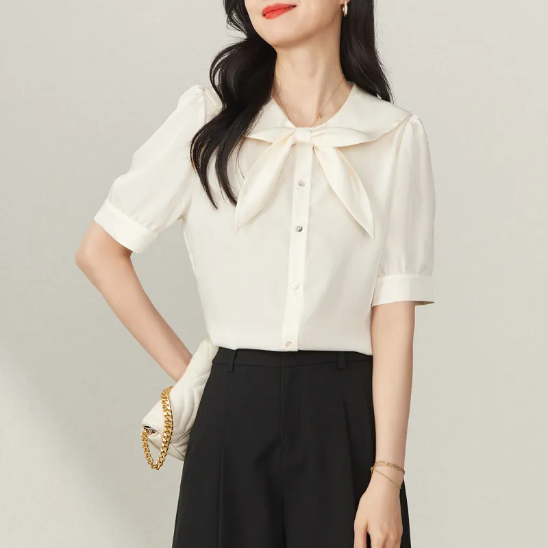 YALIDA Chiffon Shirts Women's-9