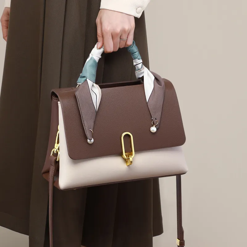 Kiss Kitty Synthetic Leather Shoulder Bag Crossbody Bag Handbag Women's Apricot & Coffee-5