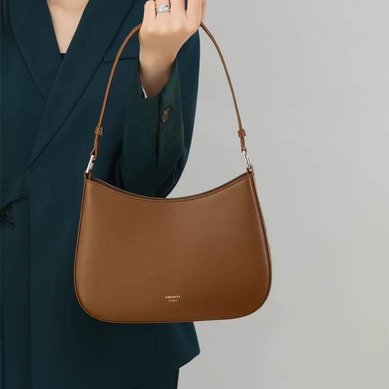 Kiss Kitty Synthetic Leather Shoulder Bag Women's Coffee-4