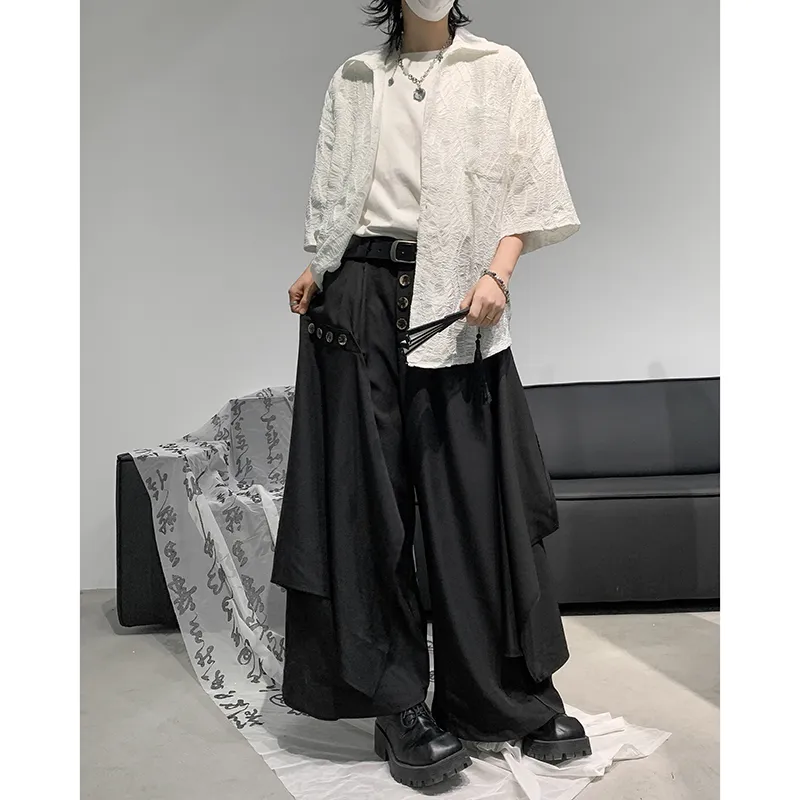 K411 Casual Pants Unisex Black-2