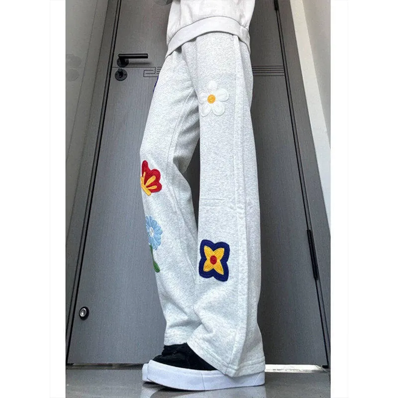 K411 Casual Pants Unisex White-2