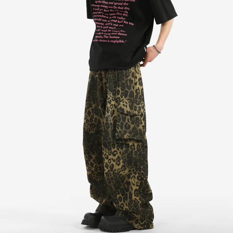 K411 Jeans Unisex Leopard Print-2