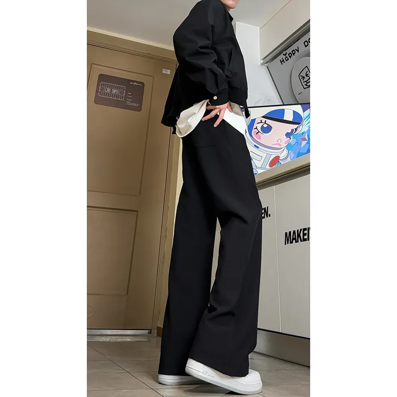 K411 Casual Pants Unisex Black-1