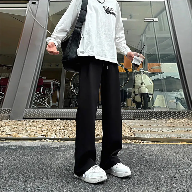 K411 Casual Pants Unisex Black-2