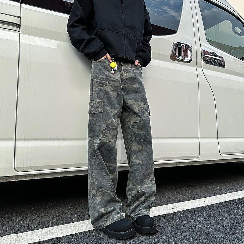 K411 Jeans Unisex Green Camouflage-3