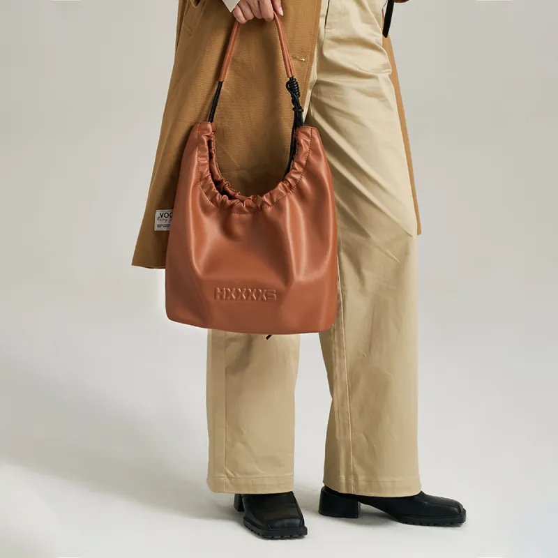 HXXXXS Cow Leather Shoulder Bag Women's Caramel-4