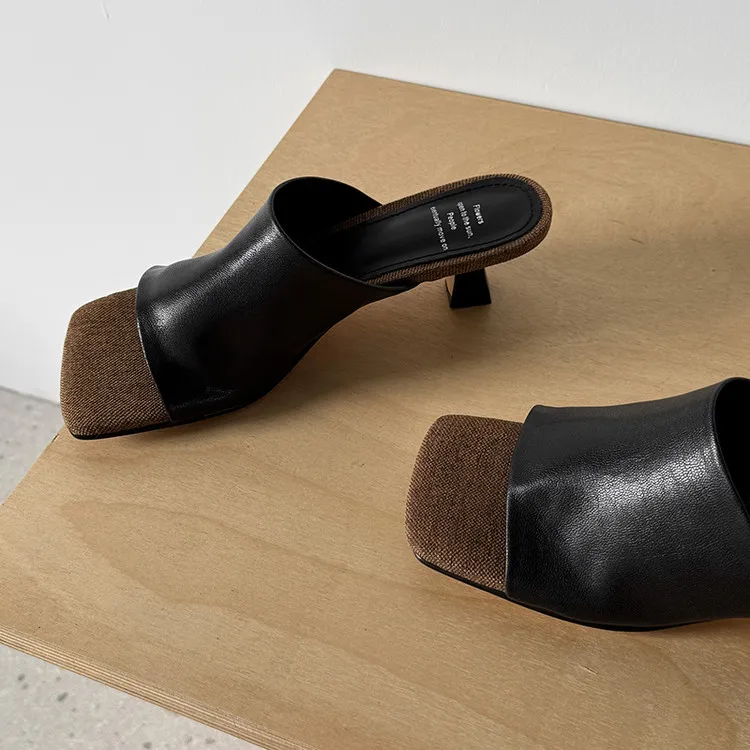 Su Yanjiao TPR Sole Quiet Slip Resistant Slide Slippers Women's-3