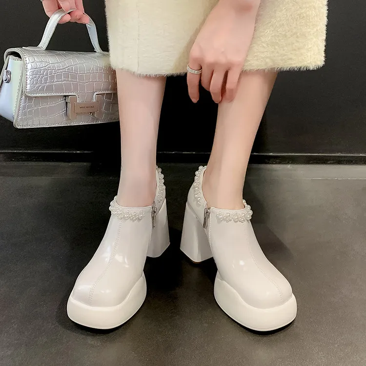 Su Yanjiao Chunky Heel High Heels Women's-2