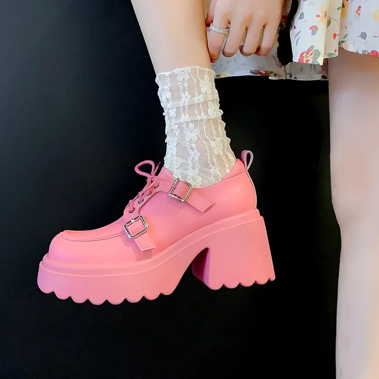 Su Yanjiao Chunky Heel High Heels Women's-7