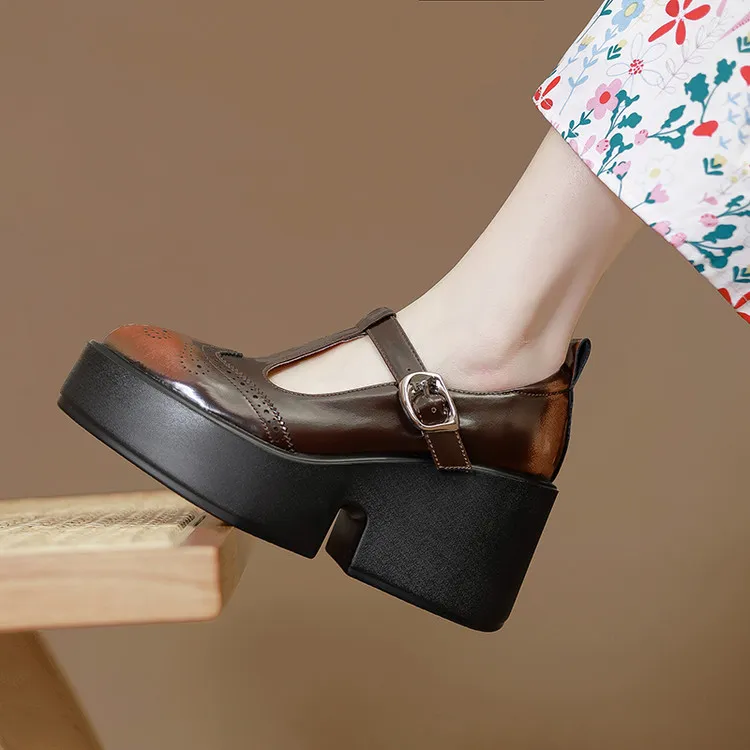 Su Yanjiao Chunky Heel High Heels Women's-5