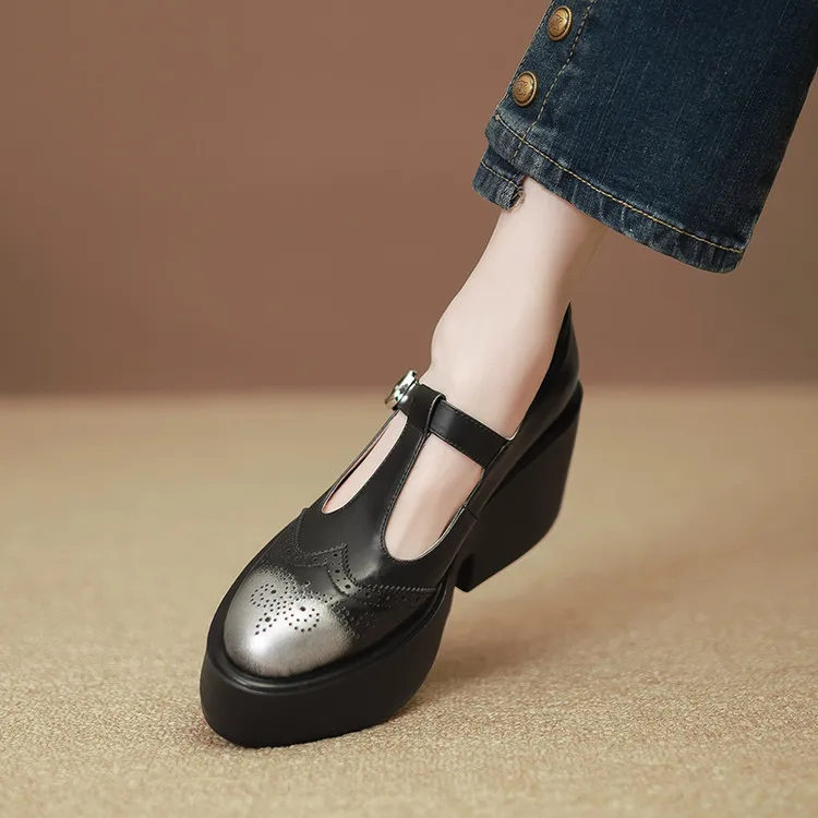 Su Yanjiao Chunky Heel High Heels Women's-2