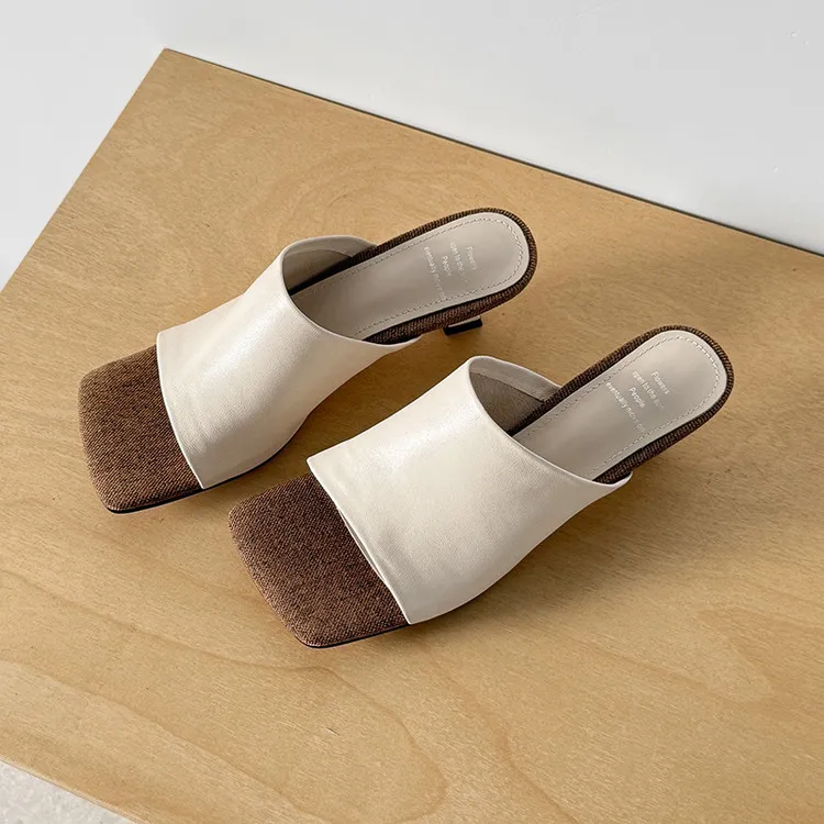 Su Yanjiao TPR Sole Quiet Slip Resistant Slide Slippers Women's-11