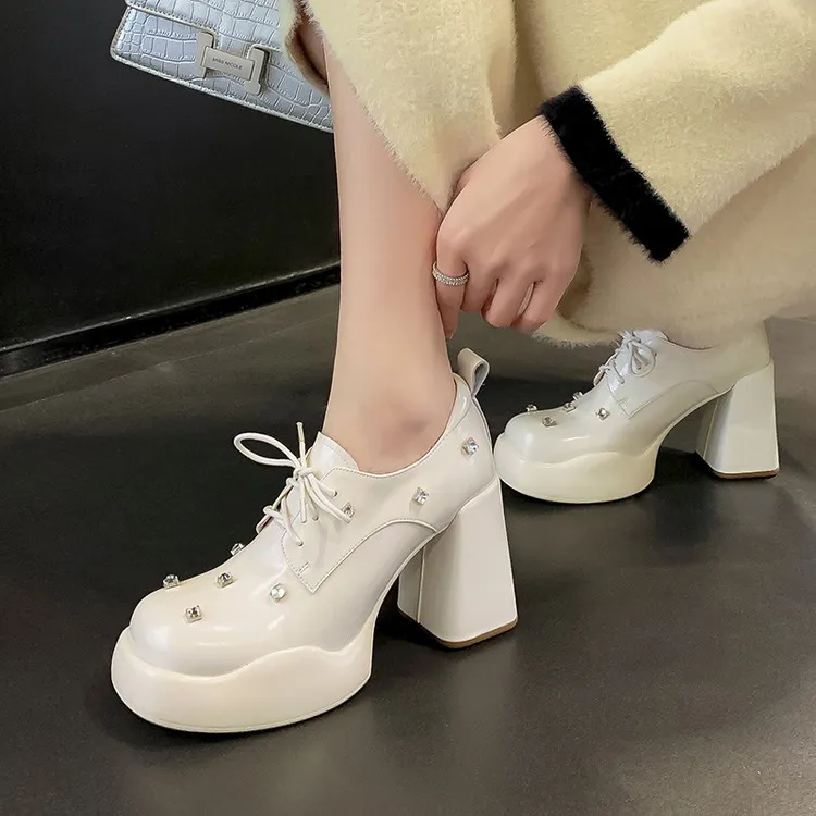 Su Yanjiao Chunky Heel High Heels Women's-1
