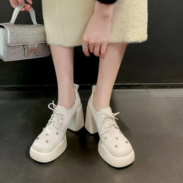 Su Yanjiao Chunky Heel High Heels Women's-2