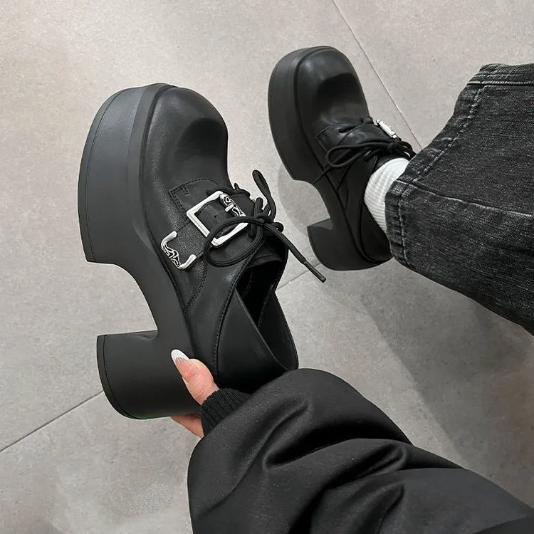 Su Yanjiao Loafers Women's Black-6