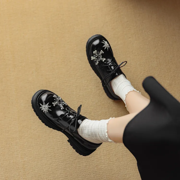 Su Yanjiao Casual Single Shoes Women's Black-3