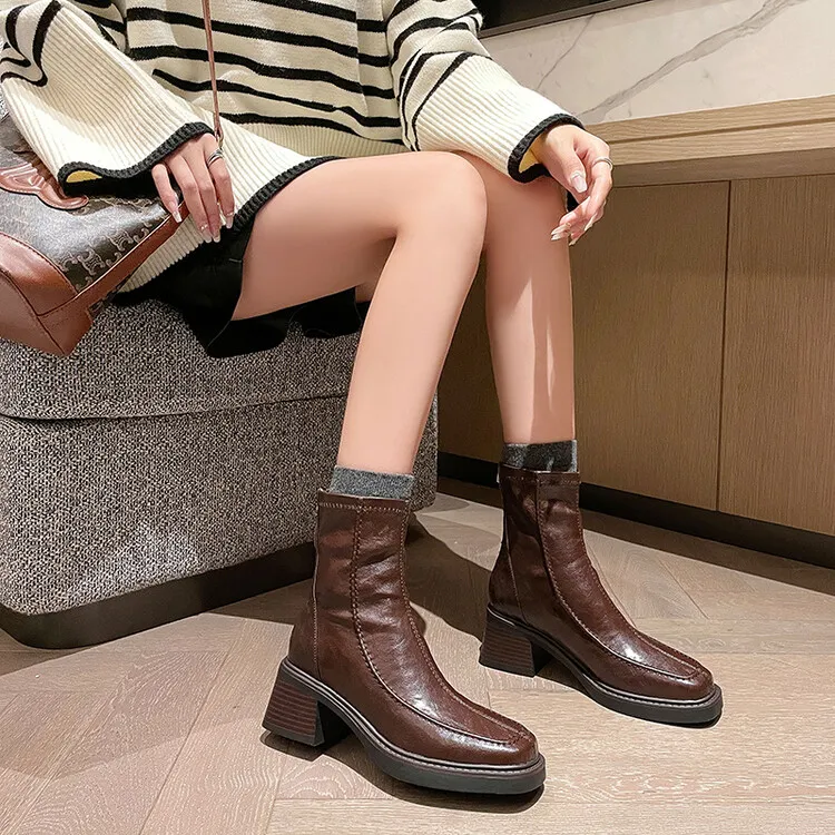 Su Yanjiao Ankle Boots 6CM Women's A1054 17-5