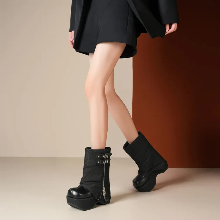 Su Yanjiao Ankle Boots 12CM Women's T10388-4