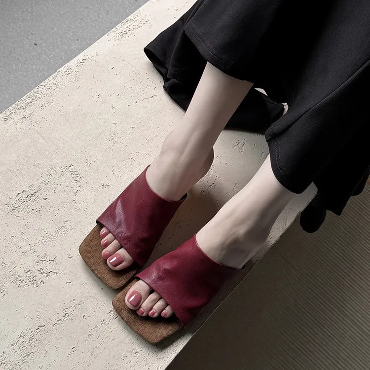 Su Yanjiao TPR Sole Quiet Slip Resistant Slide Slippers Women's-17