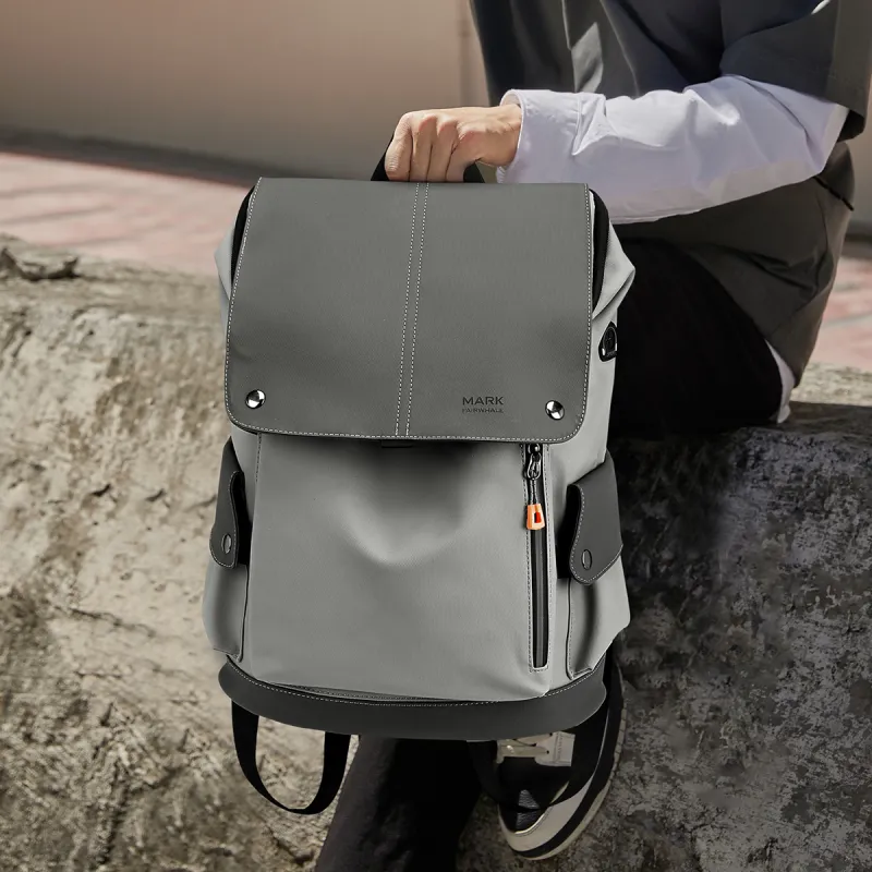 FAIRWHALE Fabric Backpack Laptop Bag Tubas Unisex Black/Medium Gray/Charcoal Black/Army Green-9