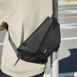 FAIRWHALE PU Men'sling Bags Crossbody Bags Men'shoulder Bag Crossbody Bag Regular Men's Black