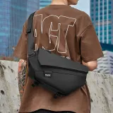 FAIRWHALE PU Men'sling Bags Crossbody Bags Men'shoulder Bag Crossbody Bag Regular Men's Black