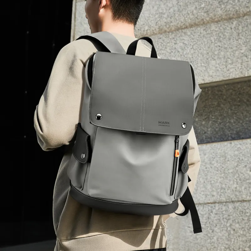 FAIRWHALE Fabric Backpack Laptop Bag Tubas Unisex Black/Medium Gray/Charcoal Black/Army Green-7