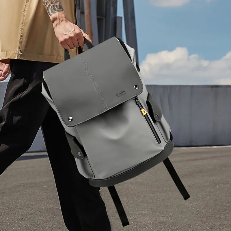 FAIRWHALE Fabric Backpack Laptop Bag Tubas Unisex Black/Medium Gray/Charcoal Black/Army Green-8