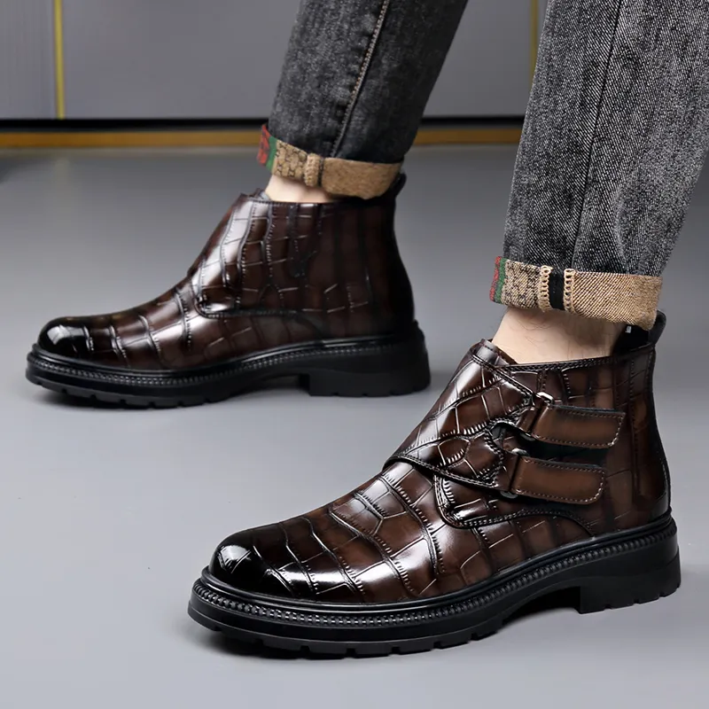 Romon Ankle Boots Men Brown/Gray-4