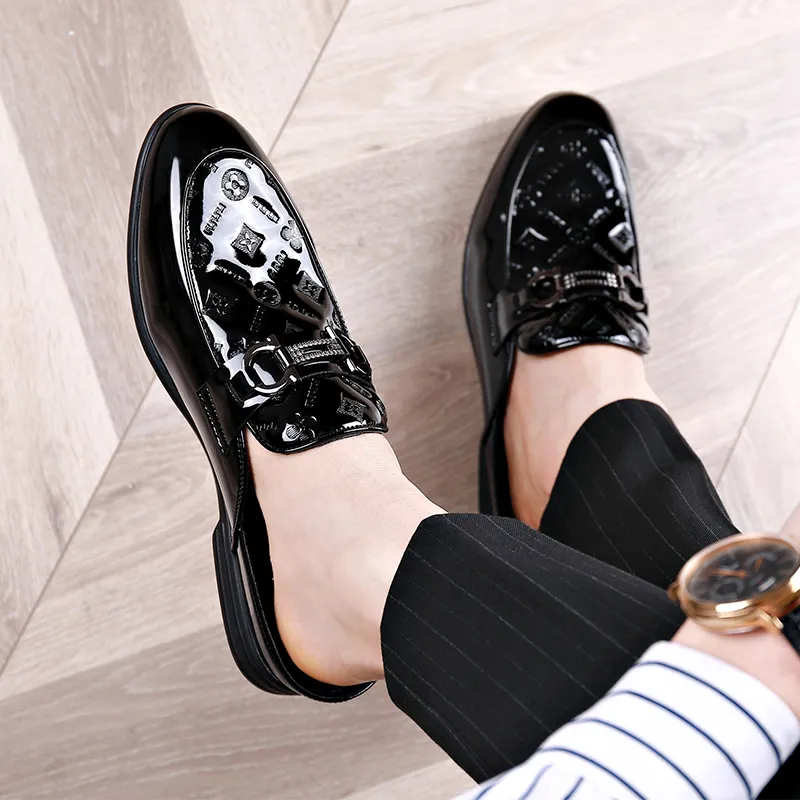 Romon Wrap toe Slippers Men's Black-1