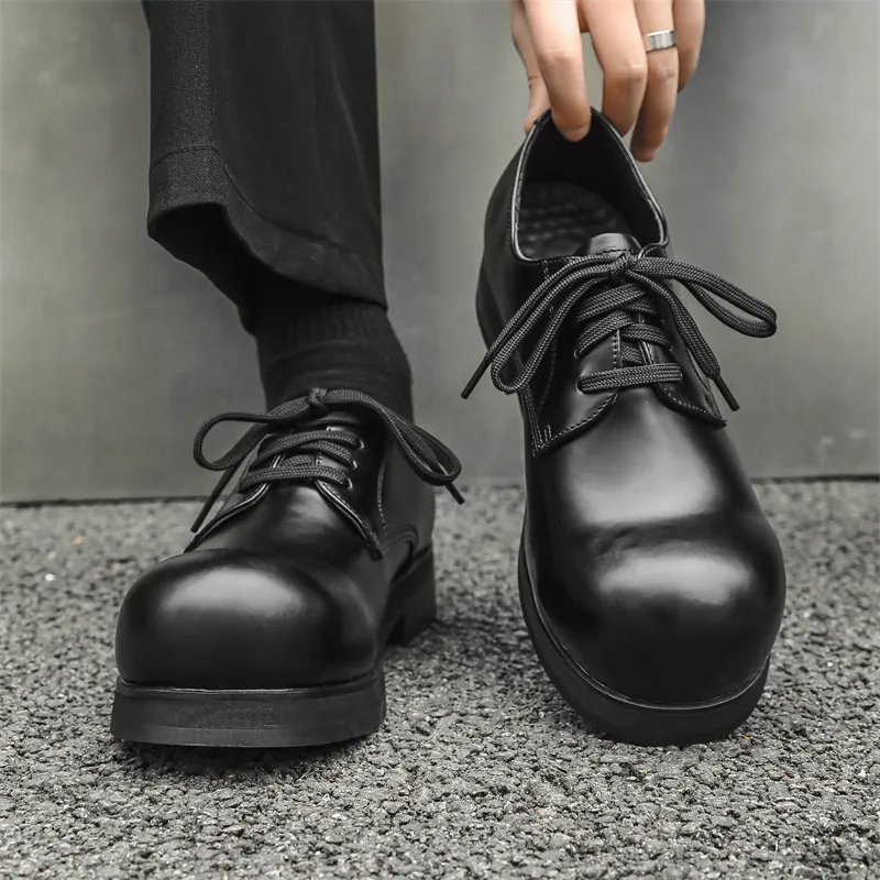 Romon Men's Casual Shoes Men Low Top Black-1