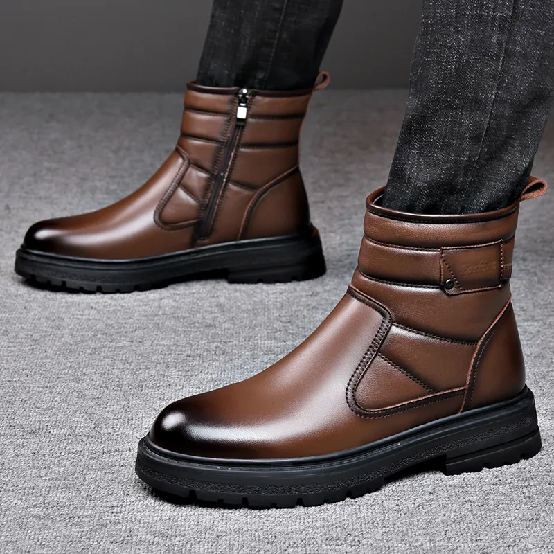 Romon Ankle Boots Men Black/Brown-8