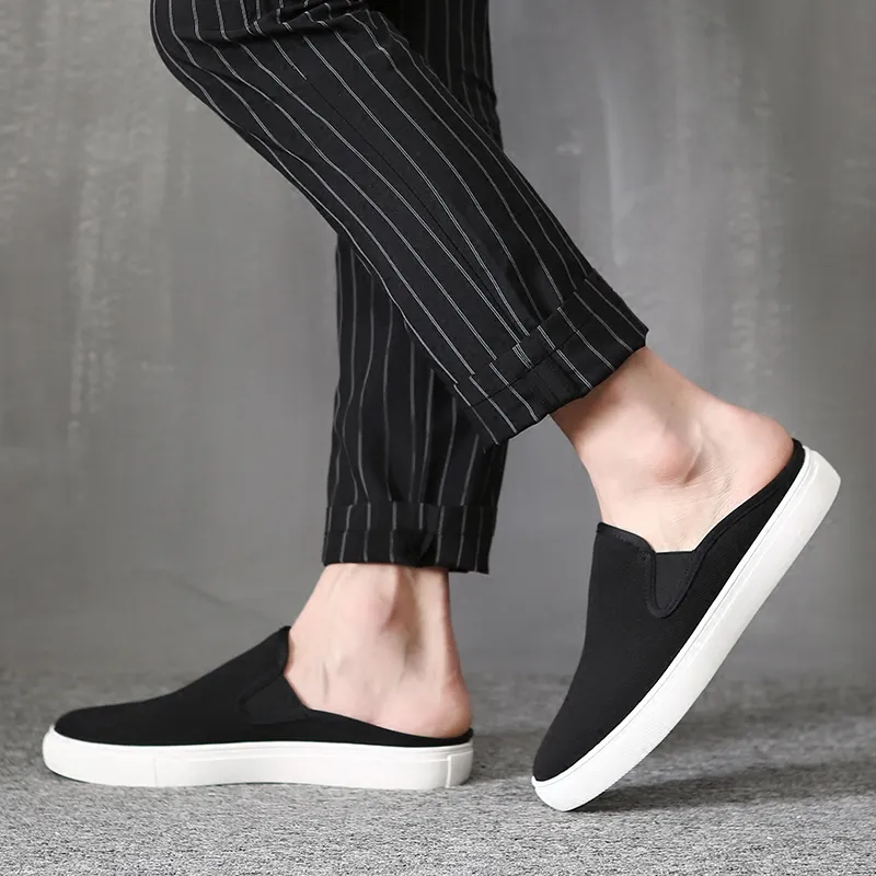 Romon Wrap toe Slippers Men's Black-7