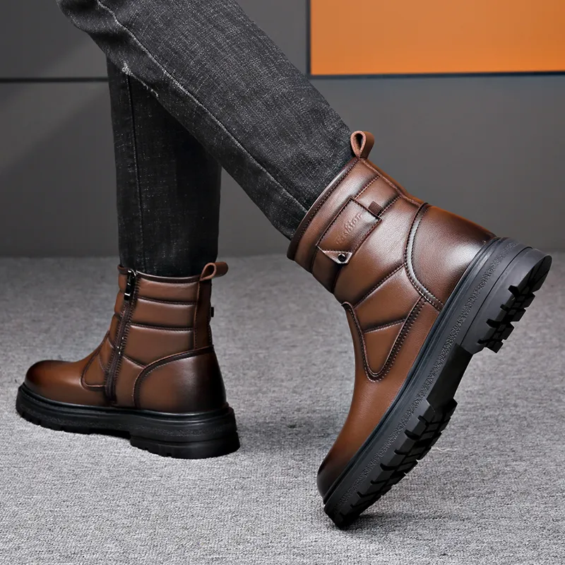 Romon Ankle Boots Men Black/Brown-9