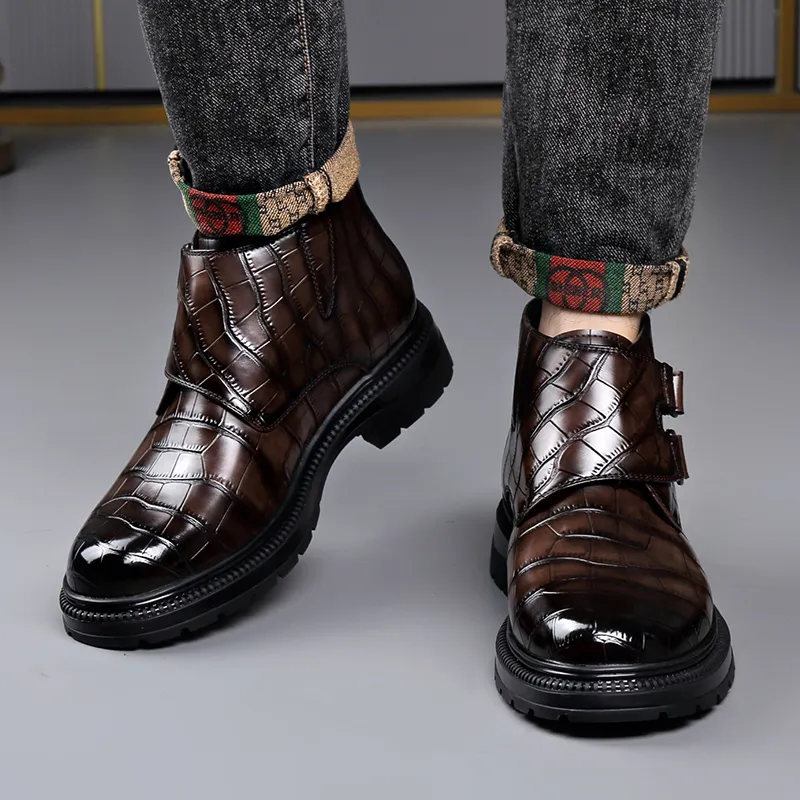Romon Ankle Boots Men Brown/Gray-2
