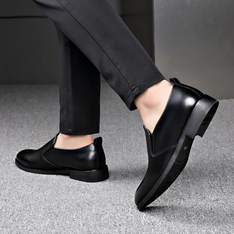 Romon Dress Shoes Men Low Top Black-39