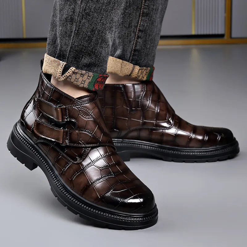 Romon Ankle Boots Men Brown/Gray-3