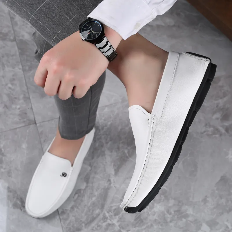 Romon Men's Casual Shoes Men Low Top Black/White/Orange-7